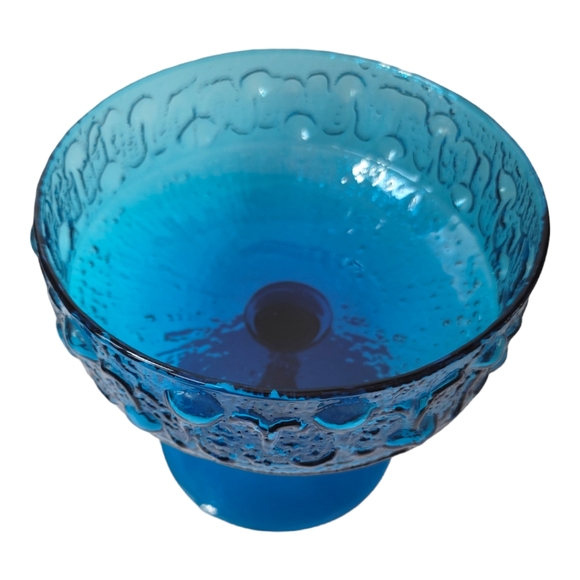 Stelvia glass Italy Wayne Husted design footed compote bowl XL - Picture 2 of 7